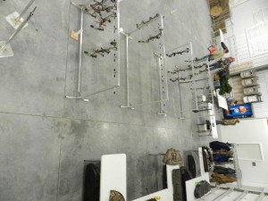 Bow racks and tables during league